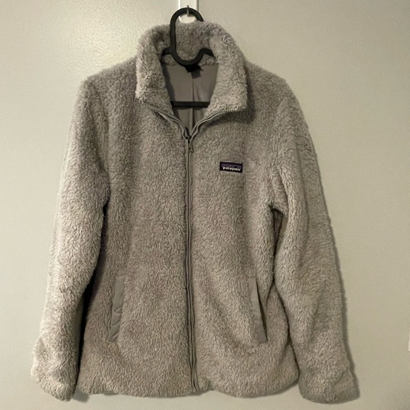 Patagonia Jackets & Blazers - Patagonia Los Gatos Fuzzy Fleece Jacket Women M Gray Sweater Lined Full Zip EUC